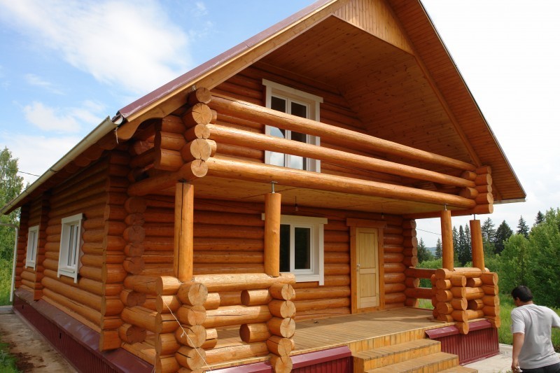 оцилиндрованные срубы