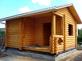 брусовой сруб фото