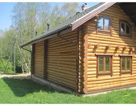 оцилиндрованные срубы